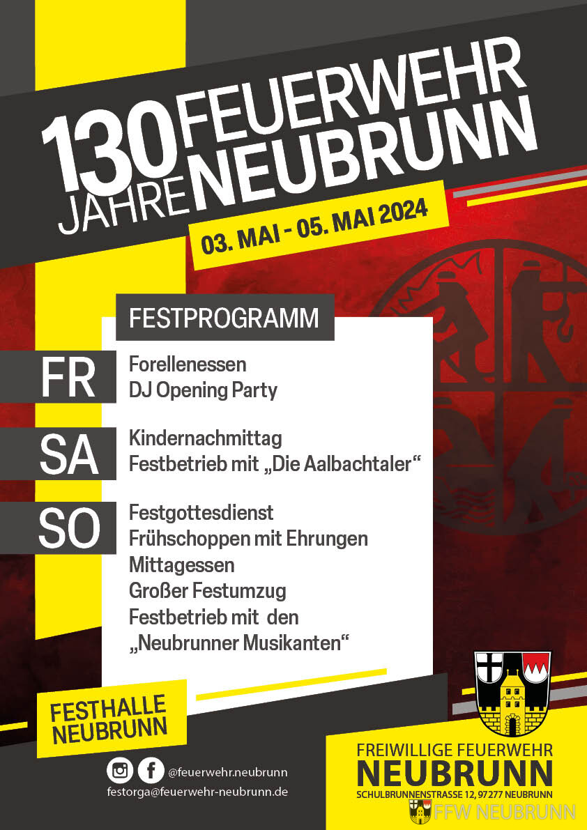 130 Jahre Feuerwehr Neubrunn